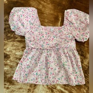 Crown & Ivy Smocked Peasant Top
